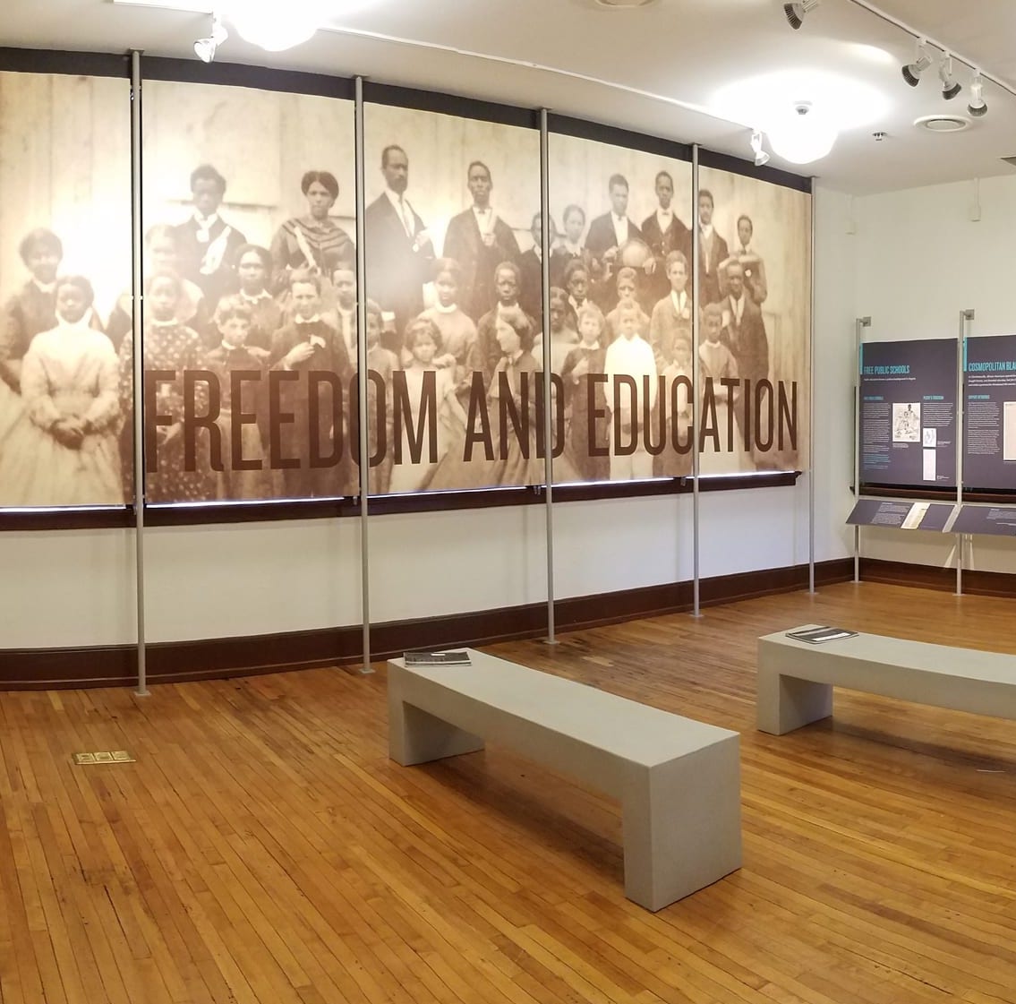 photograph of JSAAHC exhibit on Black education